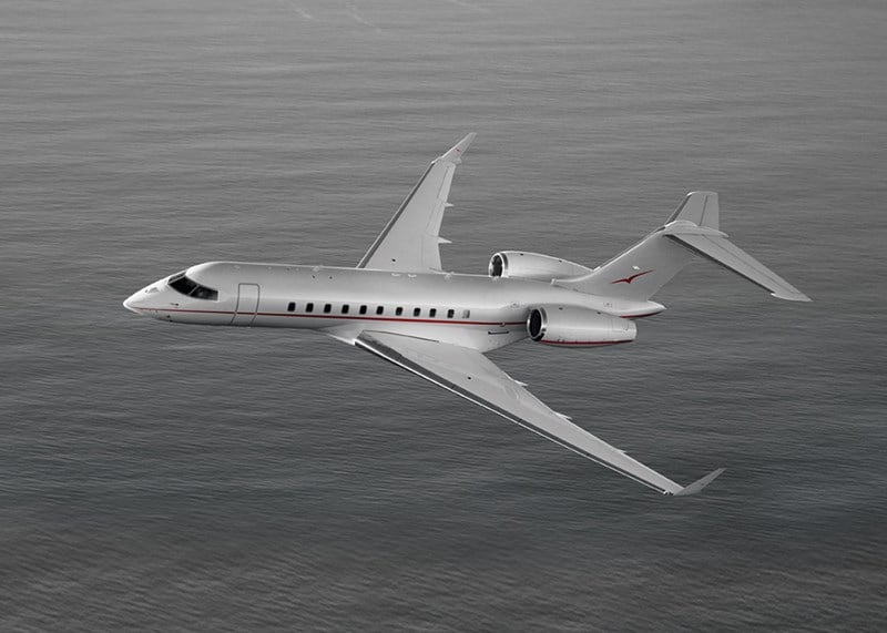 Global 5000 in flight