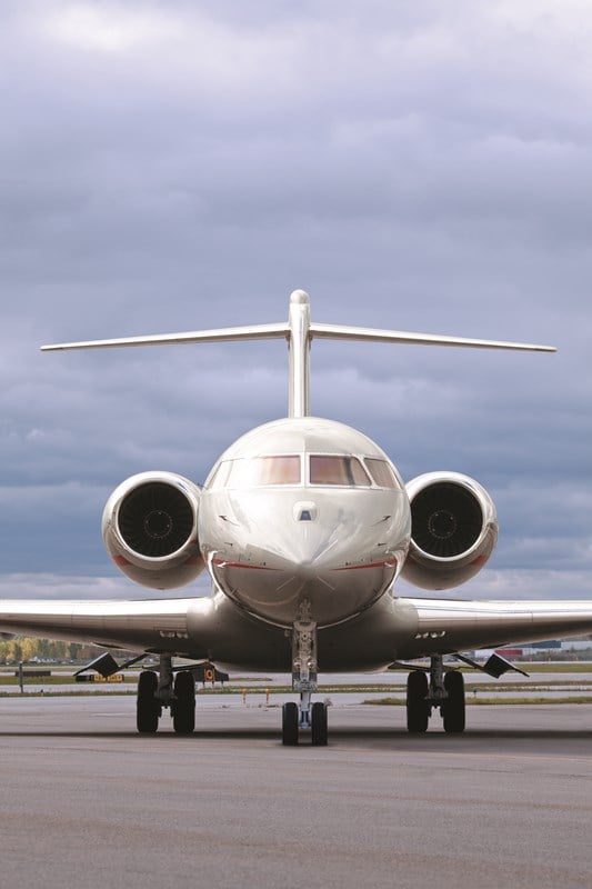 Global 5000 on tarmac